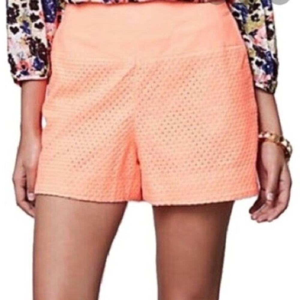 Cartoonier Anthropologie Neon Eyelet High Waist Shorts